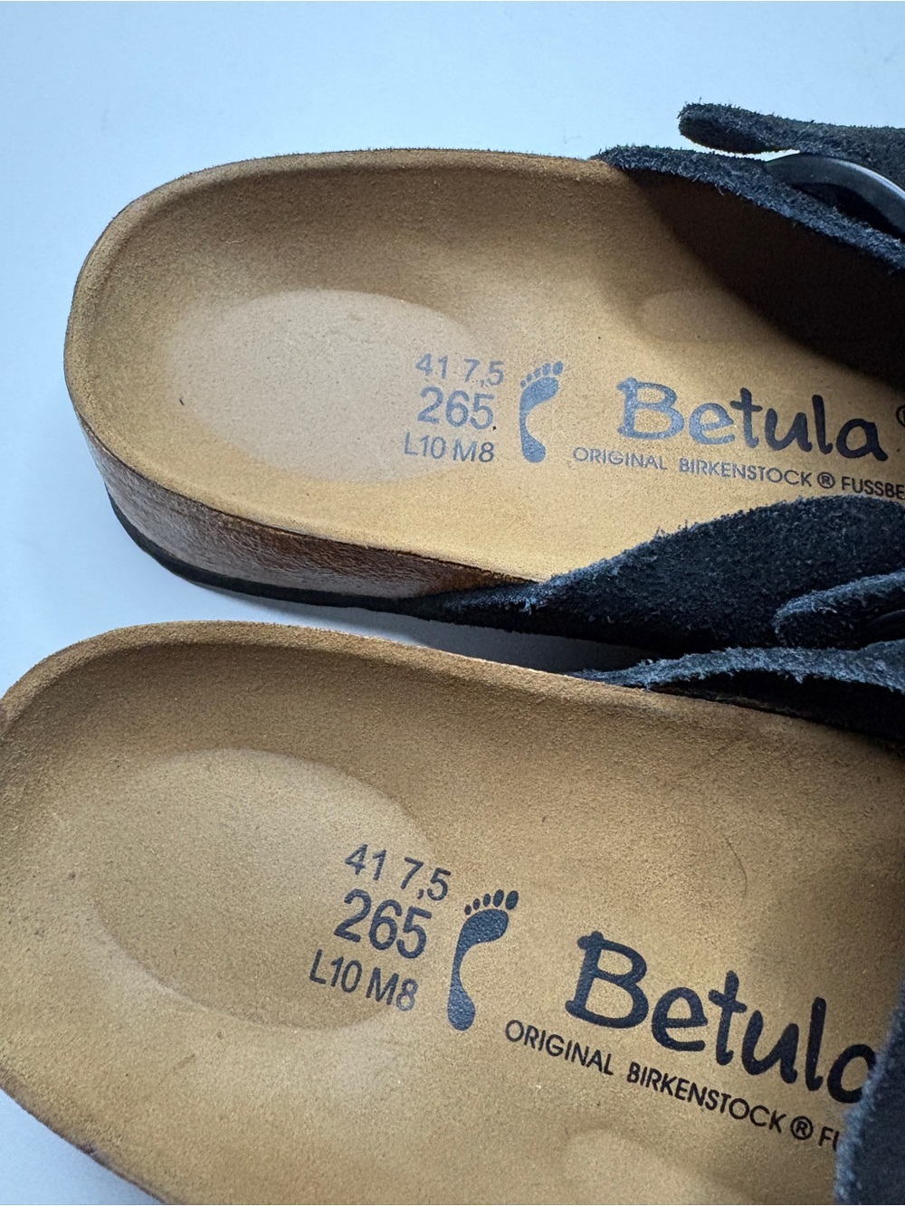 Betula by Birkenstock black suede clogs original fussbett new without box - Picture 3 of 8